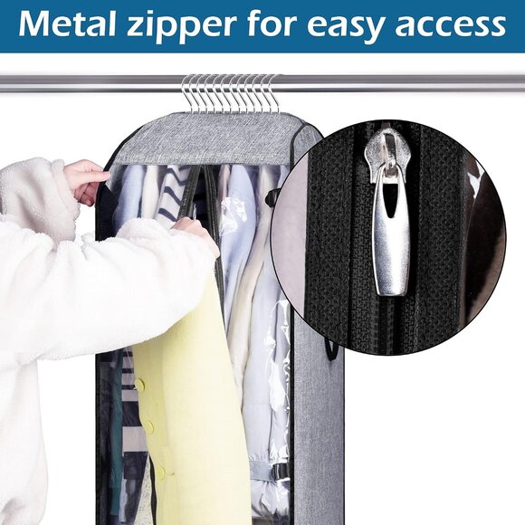 40" Garment Bags for Travel Moving Bags Heavy Duty Hanging Bags for Clothes Stur - Picture 4 of 7
